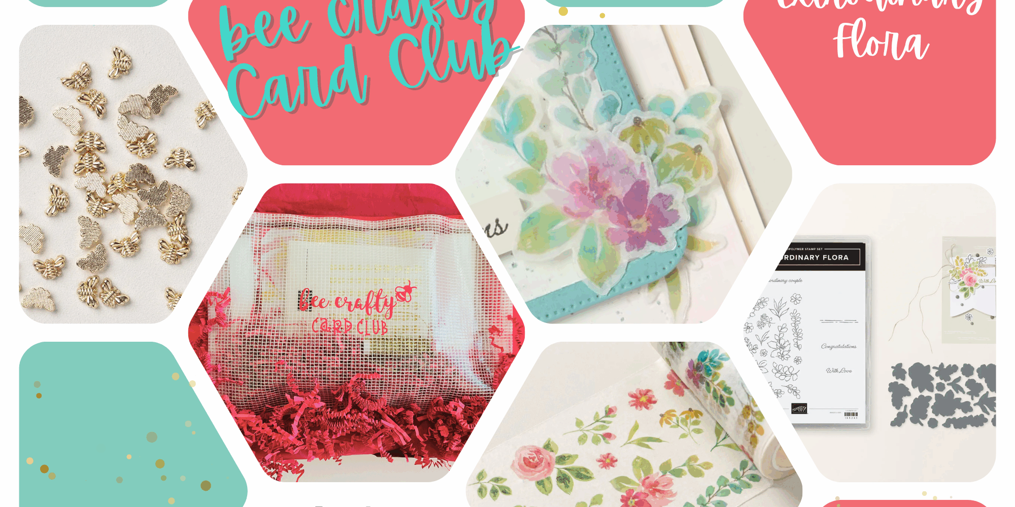 July bee crafty card club collage