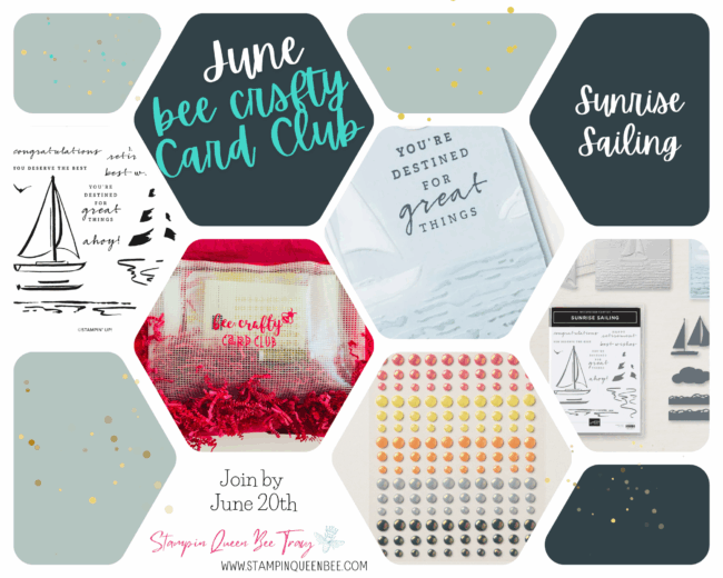 June bee crafty card club collage