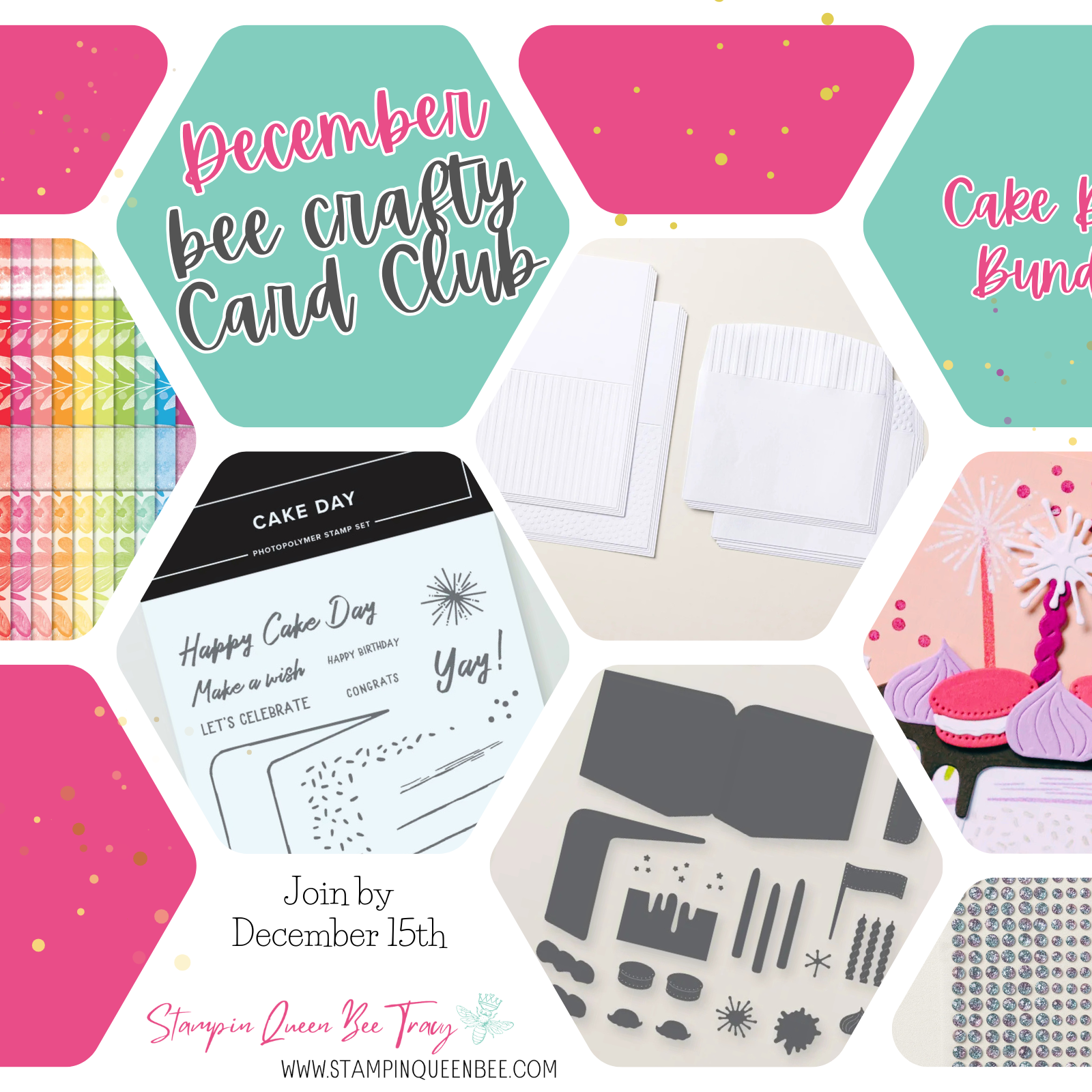 December bee crafty card club collage